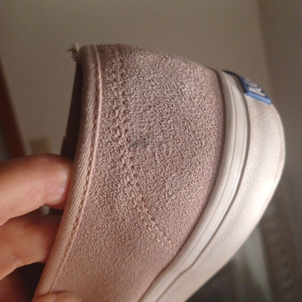 Keds Double Decker Suede Taupe Pink Dream Foam Slip-On Sneaker 8 Loafer preppy - Picture 11 of 12